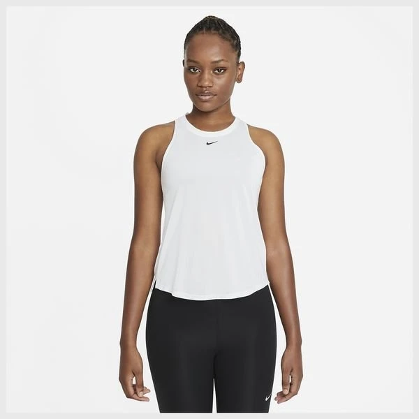 Nike Tank Top Dri-FIT One - Weiß/Schwarz Damen 1 Nike Tank Top Dri-FIT One - Weiß/Schwarz Damen