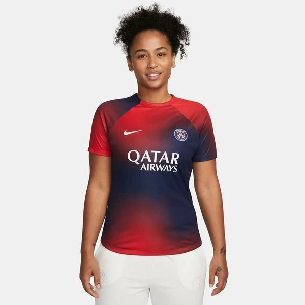 Nike Paris Saint-Germain Training T-Shirt Dri-FIT Pre Match - Navy/Rot/Weiß Damen 1 Nike Paris Saint-Germain Training T-Shirt Dri-FIT Pre Match - Navy/Rot/Weiß Damen