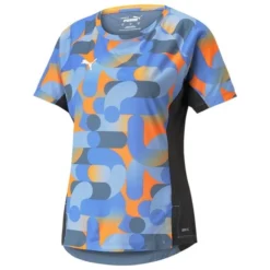 PUMA Training T-Shirt IndividualBlaze - Blau/Orange Damen