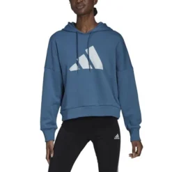Adidas Future Icons Hoodie - Blau/Weiß Damen