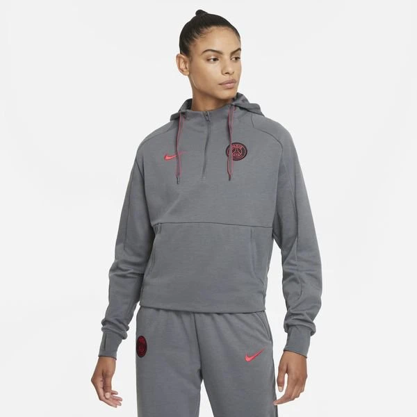 Nike Paris Saint-Germain Hoodie Travel - Grau/Schwarz/Rot Damen 2 Nike Paris Saint-Germain Hoodie Travel - Grau/Schwarz/Rot Damen – Bild 2