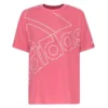 Adidas T-Shirt Logo - Rosa/Weiß Damen