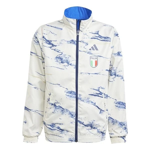 ADIDAS Italien Wendbare Trainingsjacke Anthem - Blau/Weiß Damen 2 ADIDAS Italien Wendbare Trainingsjacke Anthem - Blau/Weiß Damen – Bild 2