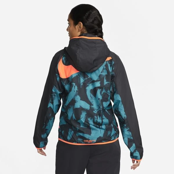 Nike Chelsea Jacke AWF - Schwarz/Orange Damen 2 Nike Chelsea Jacke AWF - Schwarz/Orange Damen – Bild 2