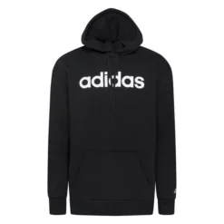 Adidas Essentials Oversized Fleece Hoodie - Schwarz/Weiß Damen