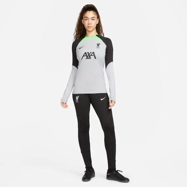 Nike Liverpool Trainingsshirt Dri-FIT Strike Drill - Grau/Poison Green/Schwarz Damen 2 Nike Liverpool Trainingsshirt Dri-FIT Strike Drill - Grau/Poison Green/Schwarz Damen – Bild 2