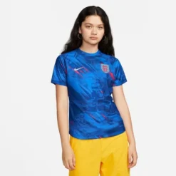 Nike England Training T-Shirt Dri-FIT Pre Match 2022/23 - Blau/Blau/Blau Damen