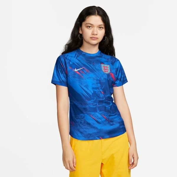 Nike England Training T-Shirt Dri-FIT Pre Match 2022/23 - Blau/Blau/Blau Damen 1 Nike England Training T-Shirt Dri-FIT Pre Match 2022/23 - Blau/Blau/Blau Damen