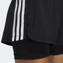 Adidas Shorts Two In One Pacer 3-Stripes Woven - Schwarz Damen -Tentree shop 5db67b400b41