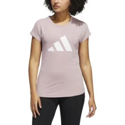 Adidas Training T-Shirt 3-Stripes - Magic Mauve/Weiß Damen