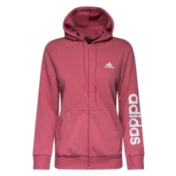 Adidas Hoodie Essentials Full Zip - Rosa/Weiß Damen