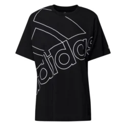 Adidas T-Shirt Logo - Schwarz/Weiß Damen