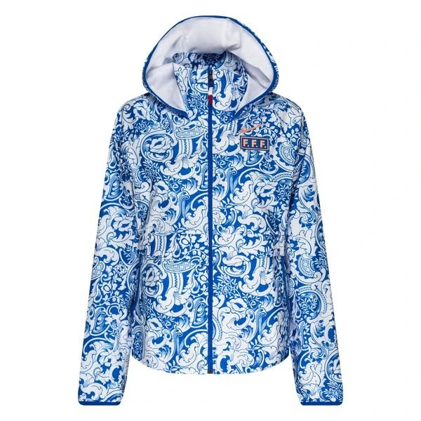 Nike Frankreich Fußballjacke AWF - Weiß/Blau Damen 1 Nike Frankreich Fußballjacke AWF - Weiß/Blau Damen