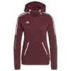 Adidas Hoodie Tiro Winterized - Weinrot/Weiß Damen