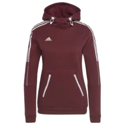 Adidas Hoodie Tiro Winterized - Weinrot/Weiß Damen