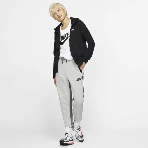 Nike Hoodie NSW Essential Fleece - Schwarz/Weiß Damen 5 Nike Hoodie NSW Essential Fleece - Schwarz/Weiß Damen – Bild 5