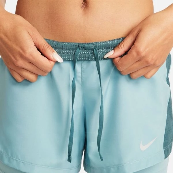 Nike Laufshorts 10K 2IN1 - Blau/Grün/Grau Damen 2 Nike Laufshorts 10K 2IN1 - Blau/Grün/Grau Damen – Bild 2