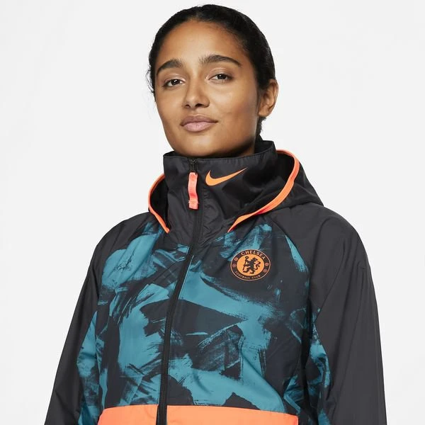 Nike Chelsea Jacke AWF - Schwarz/Orange Damen 3 Nike Chelsea Jacke AWF - Schwarz/Orange Damen – Bild 3