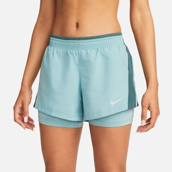 Nike Laufshorts 10K 2IN1 - Blau/Grün/Grau Damen 1 Nike Laufshorts 10K 2IN1 - Blau/Grün/Grau Damen