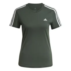 Adidas T-Shirt 3-Stripes - Grün/Weiß Damen