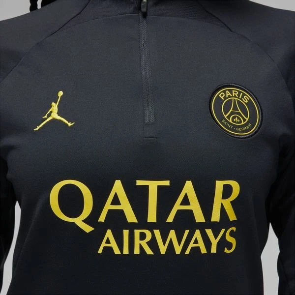 Nike Paris Saint-Germain Trainingsshirt Dri-FIT Strike Drill Jordan X PSG - Schwarz/Gelb Damen 4 Nike Paris Saint-Germain Trainingsshirt Dri-FIT Strike Drill Jordan X PSG - Schwarz/Gelb Damen – Bild 4