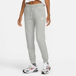 Nike Jogginghose NSW Club Fleece - Grau/Weiß Damen