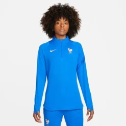 Nike Frankreich Trainingsshirt Dri-FIT Academy Pro Drill Frauen EM 2022 - Blau/Weiß Damen -Tentree shop cda05820a886