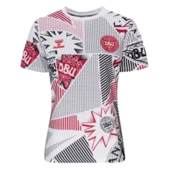 Hummel Dänemark Training T-Shirt Pre Match Women's World Cup 2023 - Weiß/Rot/Schwarz Damen