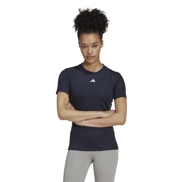 Adidas Training T-Shirt Techfit - Legend Ink/Weiß Damen 2 Adidas Training T-Shirt Techfit - Legend Ink/Weiß Damen – Bild 2