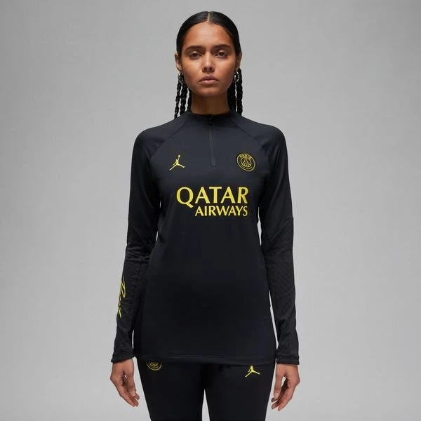 Nike Paris Saint-Germain Trainingsshirt Dri-FIT Strike Drill Jordan X PSG - Schwarz/Gelb Damen 1 Nike Paris Saint-Germain Trainingsshirt Dri-FIT Strike Drill Jordan X PSG - Schwarz/Gelb Damen