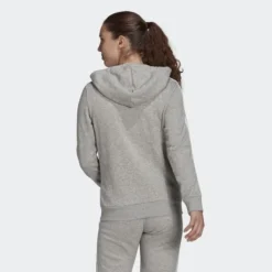 Adidas Hoodie Essentials French Terry 3-Stripes - Grau/Weiß Damen -Tentree shop d61ff6714553