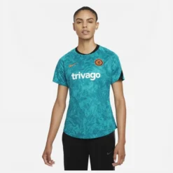 Nike Chelsea Training T-Shirt Dri-FIT Pre Match - Aquamarine/Schwarz/Orange Damen