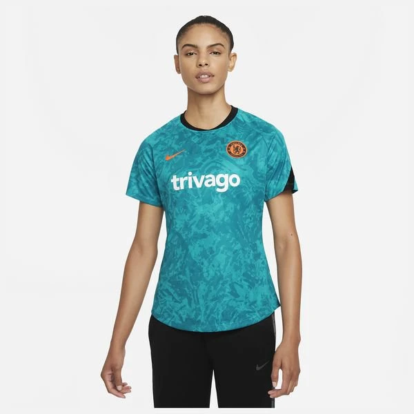 Nike Chelsea Training T-Shirt Dri-FIT Pre Match - Aquamarine/Schwarz/Orange Damen 1 Nike Chelsea Training T-Shirt Dri-FIT Pre Match - Aquamarine/Schwarz/Orange Damen